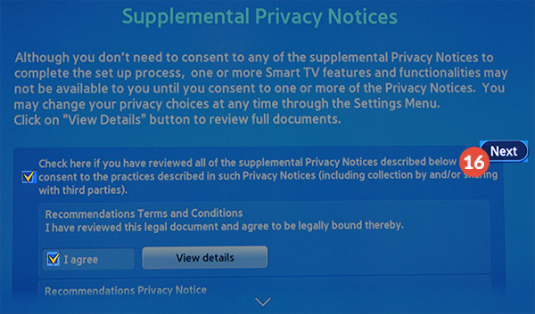 How to change region on Samsung Smart TV: Step 17