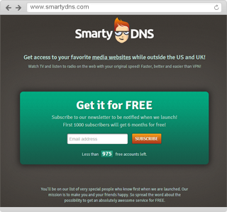 Smart DNS services from SmartyDNS