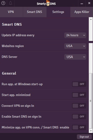 SmartyDNS Settings