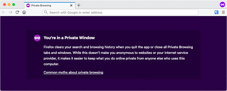 Private browsing